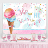 Eis Creme Sie Oder Er Baby Dusche Hintergrund Dekoration